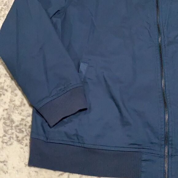 Walt Disney Parks size L Bomber Jacket embroidered navy blue EUC - Picture 5 of 11